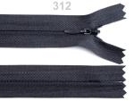 Reißverschluss Nahtverdeckt Länge 18 cm Dunkelgrau